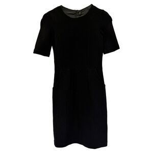 Joseph Velvet Shift Mini Dress in Black Viscose